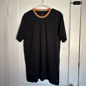 TomboyX tee with rainbow collar, m